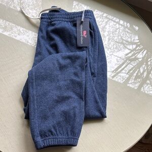 NWT Vineyard Vines Boys XL Navy Drawstring Joggers